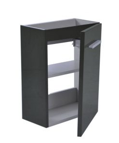 Anna fonteinkast 40 cm - hoogglans grijs