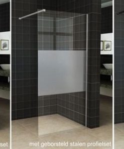 Wiesbaden Slim inloopdouche gedeeltelijk matglas 120x200