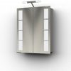 Ben Magno Spiegelkast Aluminium 60cm met staafverlichting