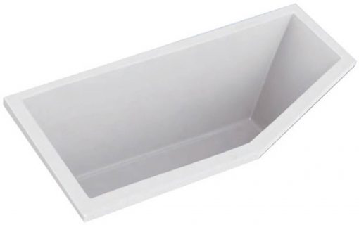 Ben Bobo Bad Afgeschuind 170x75cm links Wit