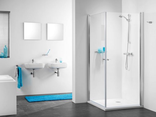 Sealskin Get Wet C105 hoekinstap douchecabine 90x90x195 cm chroom-helder glas