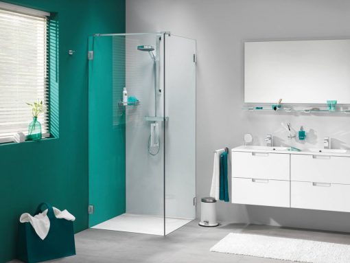 Sealskin Get Wet I AM I AM Swingdeur (voor comb. zijwand) 900 br 2000 hg chroom/zilver hoogglans helder glas + antikalk