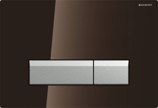 Geberit Sigma 40 bedieningsplaat met duofresh geurafzuigingsset Glas Umbra-Aluminium