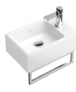 Villeroy&Boch Memento Fontein geslepen 40x26cm kraangat rechts Ceramicplus Wit