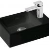 Villeroy&Boch Memento Fontein geslepen 40x26cm kraangat rechts Ceramicplus Glossy Black