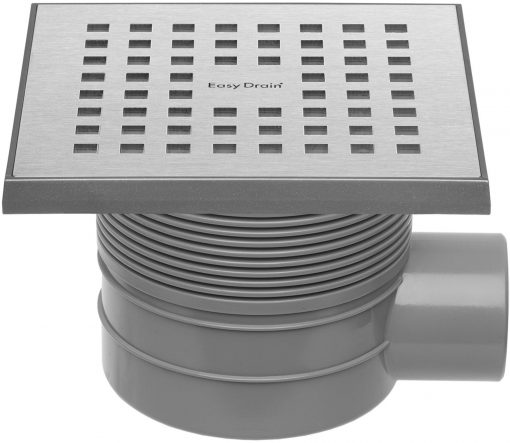 Easydrain Aqua Quattro vloerput abs 15 x 15 cm. horizontaal