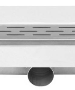 Easydrain Compact FF 30 afvoergoot 6x80 cm zijuitlaat met afdichtingsdoek RVS