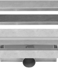 Easydrain Compact 30 TAF afvoergoot 70 cm rooster als zero of tegel design RVS