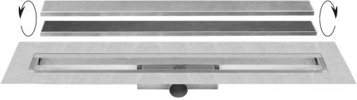 Easydrain Compact 30 TAF Wall afvoergoot 80 x 6 cm. zijaansluiting Rvs