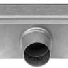 Easydrain Compact Zero afvoergoot 80 x 6 cm. zijaansluiting Rvs
