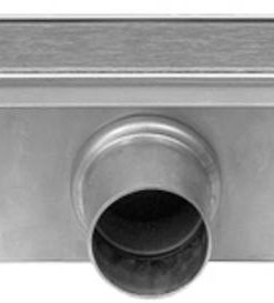 Easydrain Compact Zero afvoergoot 6x80 cm zijuitlaat RVS