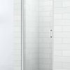 Saniselect Elina Nisdeur 100x210 cm links aluminium gepolijst / helder veiligheidsglas