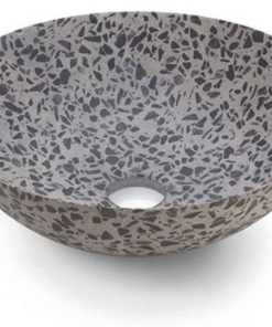 Bathco Terrazo OpbouwkomØ 40x15 cm Black