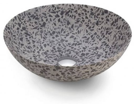 Bathco Terrazo OpbouwkomØ 40x15 cm Black