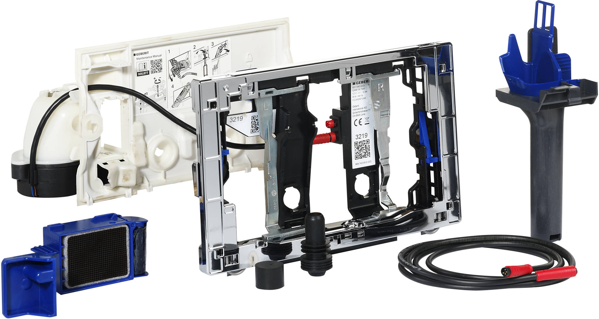 Geberit DuoFresh Module Manueel Glansverchroomd voor Sigma 8 cm Geberit DuoFresh Module Manueel Glansverchroomd voor Sigma 8 cm