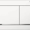Geberit Omega 30 bedieningsplaat 2-knops front/planchetbediening Wit-Chroom-Wit