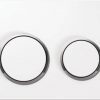 Geberit Omega 20 bedieningsplaat 2-knops front/planchetbediening Wit-Chroom-Wit