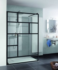 Duschprofi Walk In Pro inloopdouche Loft 1 120x200 cm helder glas mat zwart