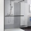 Duschprofi Walk In Pro inloopdouche met handdoekhouder 120x200 cm helder glas Zwart