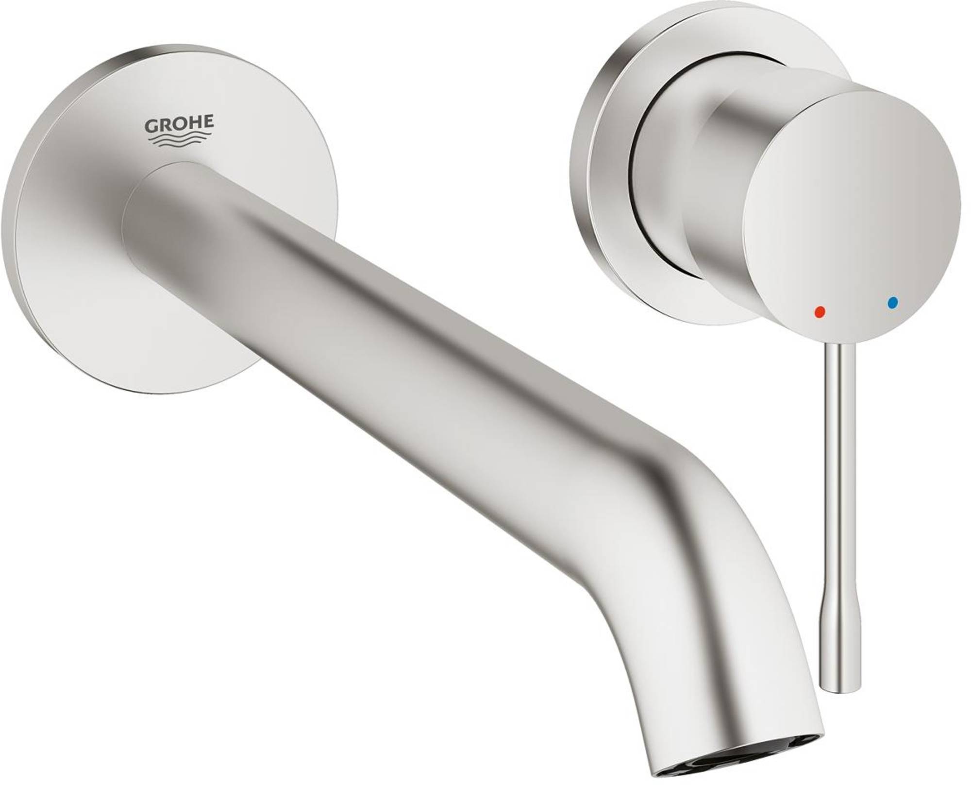 Grohe Essence New tweegats wand wastafelmengkraan Supersteel Grohe Essence New tweegats wand wastafelmengkraan Supersteel