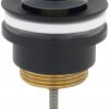 Ben Push Open Wastafelplug afsluitbaar Gestructureerd Zwart
