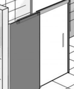 Ben Futura Schuifdeur met zijwand 140x90x200 cm Helder Glas/Chroom