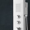 Saniselect Douchekolom met thermostatische kraan 148x22 cm RVS