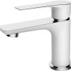 Saniselect Wastafelmengkraan laagmodel eengreeps wit/chroom