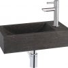 Saniselect fontein compleet rechts 40x22x10 cm Hardstenen