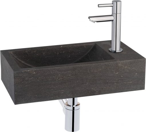 Saniselect fontein compleet rechts 40x22x10 cm Hardstenen