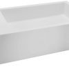 Saniselect Wastafel 40x22x10 cm Links Solid Surface Mat-Wit