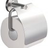 Saniselect Toiletrolhouder met klep RVS