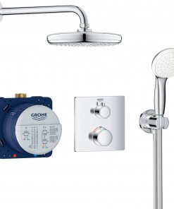Grohtherm Perfect Shower Set Vierkant met Tempesta 210 mm Chroom