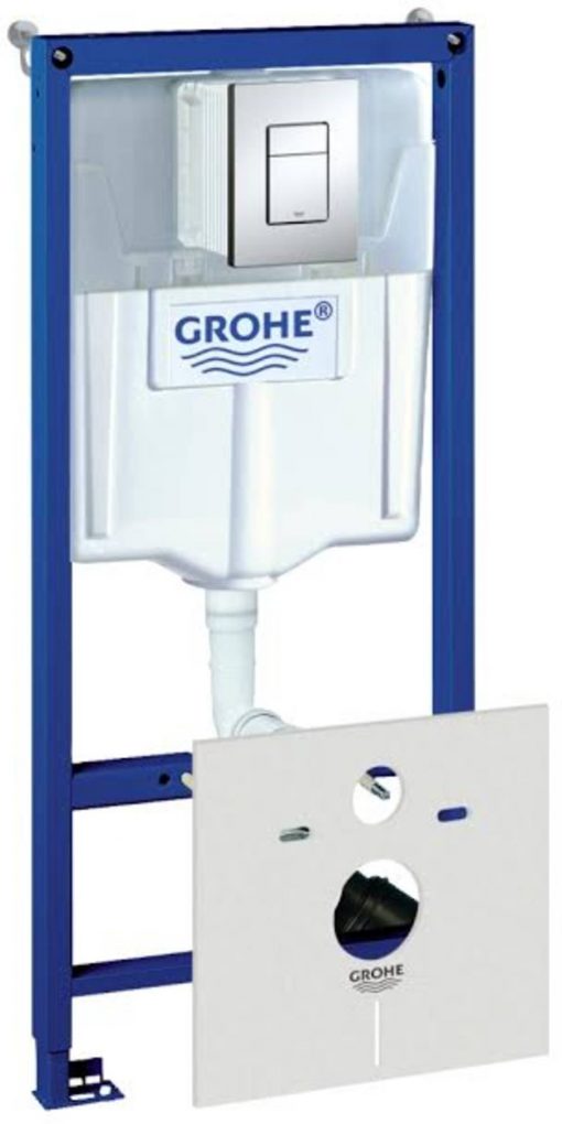 Grohe Rapid SL inbouwreservoir zelfdragend met skate air drukplaat chroom