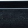 Saniselect Fontein smal 1 kraangat rechts 38x14x8 cm Hardstenen Zwart