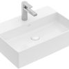 Villeroy&Boch Memento 2.0 Opzetwastafel 1 kraangat 60x42 cm Wit Alpin CeramicPlus