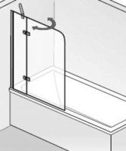 HSK Premium Softcube Badvouwwand 2-delig 90x140 cm chroom helder glas
