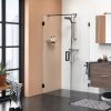 Get Wet by Sealskin I am douchecabine zijwand 100x200 cm mat zwart helder glas