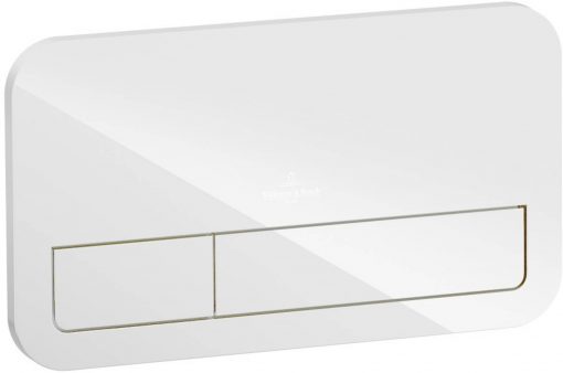 Villeroy&Boch 2-knops bedieningsplaat glas Wit