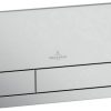 Villeroy&Boch 2-knops bedieningsplaat Chroomlook (mat)