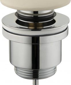 Ben Wastafelplug met Inox Kelk Kap Beige