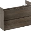 Ben Vario Wastafelonderkast greeploos 100x51x60 cm Sepia Eiken