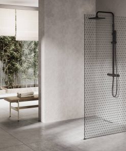 Ben Delphi Inloopdouche met Cube Glas 110x200 cm Mat Zwart