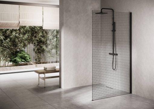 Ben Delphi Inloopdouche met Cube Glas 80x200 cm Mat Zwart