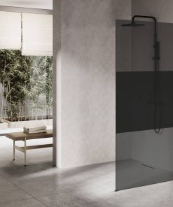 Ben Delphi Inloopdouche met Dark Satin Glas 110x200 cm Mat Zwart