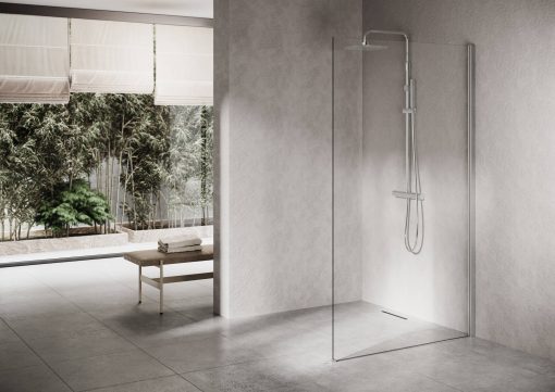 Ben Delphi Inloopdouche met Helder Glas 110x200 cm Mat Chroom
