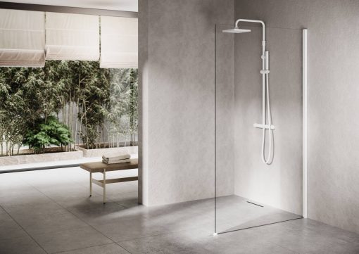 Ben Delphi Inloopdouche met Helder Glas 120x200 cm Mat Wit