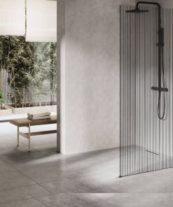 Ben Delphi Inloopdouche met Line Glas 100x200 cm Mat Zwart