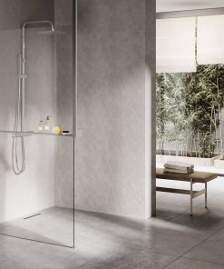 Ben Delphi Profiel met Planchet en Plafondsteun Links Mat Chroom