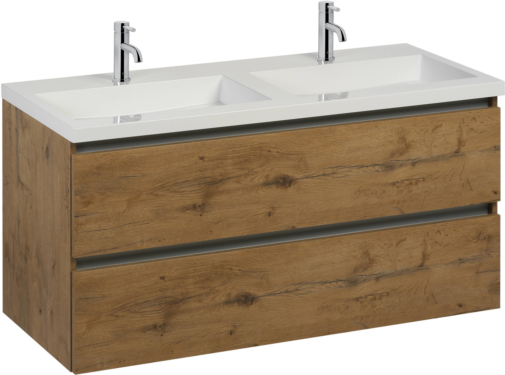 Saniselect Guarda badmeubelset dubbele wastafel 120x50 Saniselect Guarda badmeubelset dubbele wastafel 120x50